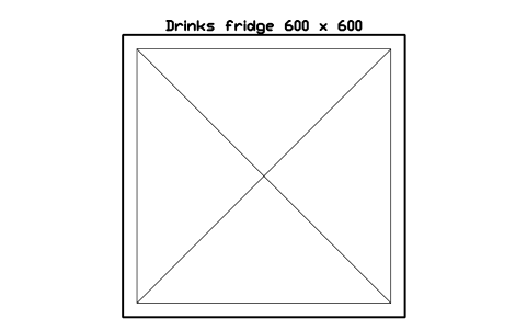 Preview of the Drinks fridge 600 x 600 symbol, block RRT_DRINKS_FRIDGE