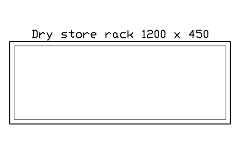 Preview of the Dry store rack 1200 x 450 symbol, block RRT_DRY_STORE_RACK2