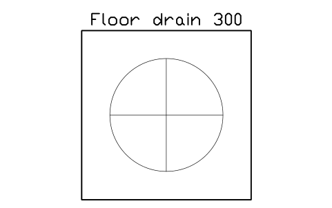 Preview of the Floor drain 300 symbol, block RRT_FLOOR_DRAIN