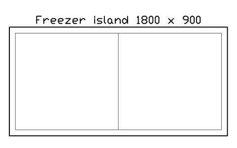 Preview of the Freezer island 1800 x 900 symbol, block RRT_FREEZER_ISLAND