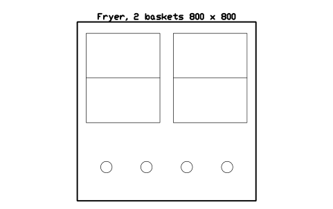 Preview of the Fryer, 2 baskets 800 x 800 symbol, block RRT_FRYER_2
