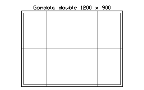 Preview of the Gondola double 1200 x 900 symbol, block RRT_GONDOLA_1200X900