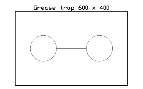 Preview of the Grease trap 600 x 400 symbol, block RRT_GREASE_TRAP