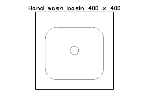 Preview of the Hand wash basin 400 x 400 symbol, block RRT_HAND_SINK
