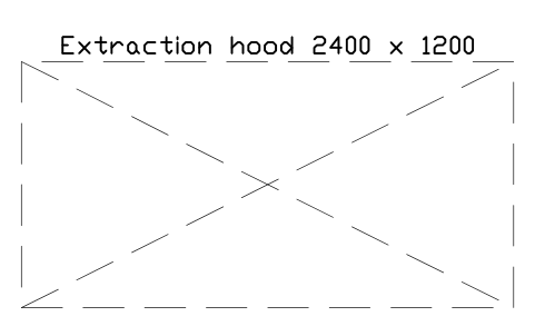 Preview of the Extraction hood 2400 x 1200 symbol, block RRT_HOOD_2400