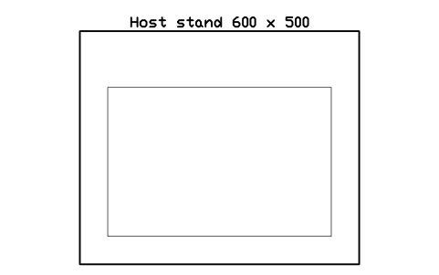 Preview of the Host stand 600 x 500 symbol, block RRT_HOST_STAND