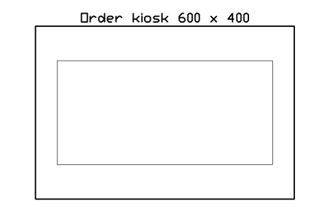 Preview of the Order kiosk 600 x 400 symbol, block RRT_KIOSK_ORDER