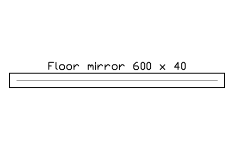 Preview of the Floor mirror 600 x 40 symbol, block RRT_MIRROR_FLOOR
