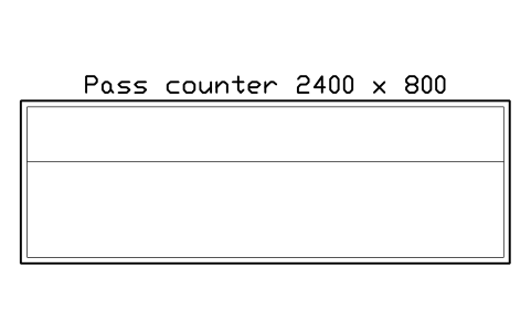 Preview of the Pass counter 2400 x 800 symbol, block RRT_PASS_2400