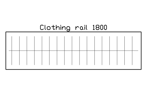 Preview of the Clothing rail 1800 symbol, block RRT_RAIL_1800