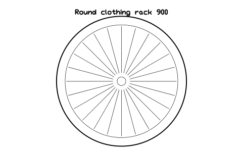 Preview of the Round clothing rack 900 symbol, block RRT_RAIL_ROUND