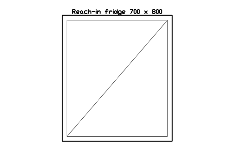 Preview of the Reach-in fridge 700 x 800 symbol, block RRT_REACH_IN_1
