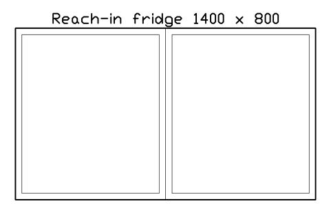 Preview of the Reach-in fridge 1400 x 800 symbol, block RRT_REACH_IN_2