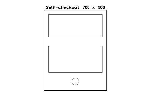 Preview of the Self-checkout 700 x 900 symbol, block RRT_SELF_CHECKOUT