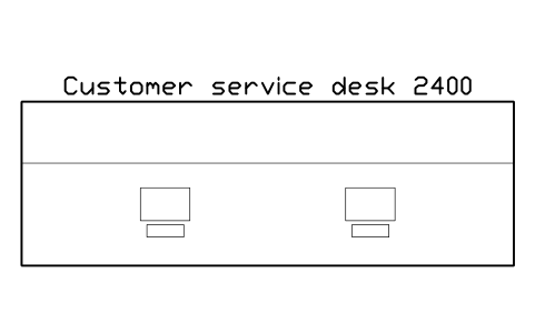 Preview of the Customer service desk 2400 symbol, block RRT_SERVICE_DESK