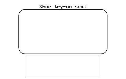 Preview of the Shoe try-on seat symbol, block RRT_SHOE_TRYON