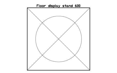 Preview of the Floor display stand 600 symbol, block RRT_STAND_FLOOR