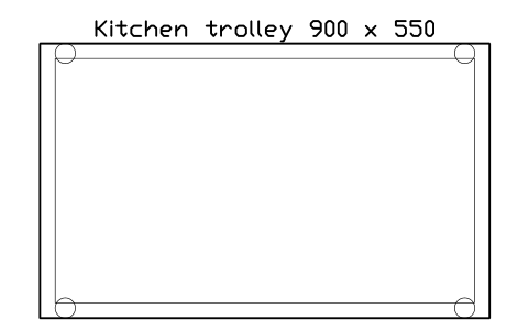 Preview of the Kitchen trolley 900 x 550 symbol, block RRT_TROLLEY_KITCHEN