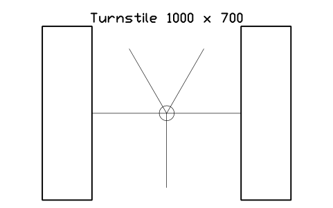 Preview of the Turnstile 1000 x 700 symbol, block RRT_TURNSTILE
