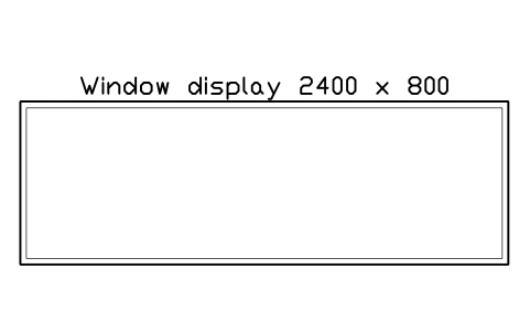 Preview of the Window display 2400 x 800 symbol, block RRT_WINDOW_DISPLAY