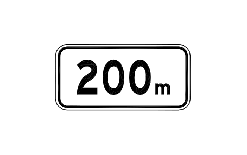 Preview of the A13 Distance 200 m symbol, block RCR_A13