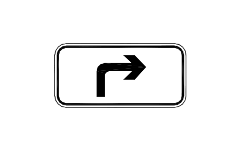 Preview of the A7g Turn right symbol, block RCR_A7g