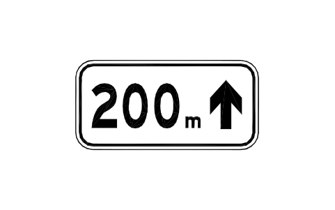 Preview of the A8 200 m, ahead symbol, block RCR_A8