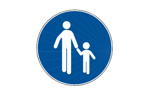 Preview of the M14 Pedestrians only symbol, block RCR_M14