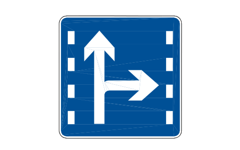Preview of the M23 Lane, straight or right symbol, block RCR_M23