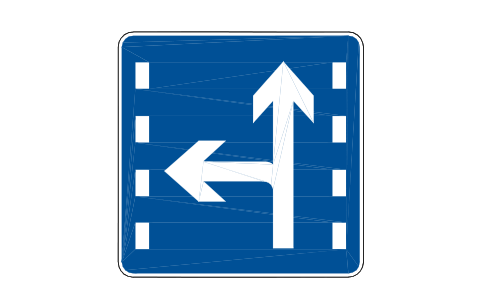 Preview of the M24x Lane, straight or left symbol, block RCR_M24x