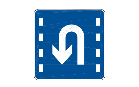 Preview of the M25 Lane, U-turn symbol, block RCR_M25