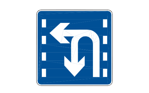 Preview of the M26 Lane, left or U-turn symbol, block RCR_M26