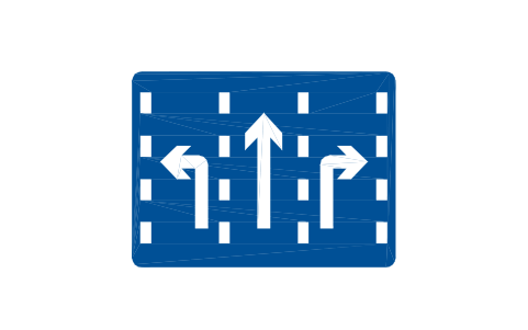 Preview of the M27 Lanes, three directions symbol, block RCR_M27