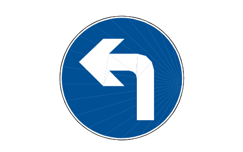 Preview of the M2x Turn left symbol, block RCR_M2x