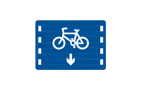 Preview of the M32 Bicycle lane symbol, block RCR_M32