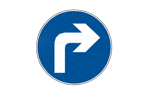 Preview of the M3x Turn right symbol, block RCR_M3x
