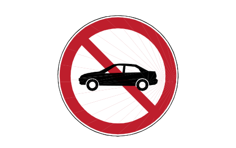Preview of the P10 No small cars symbol, block RCR_P10
