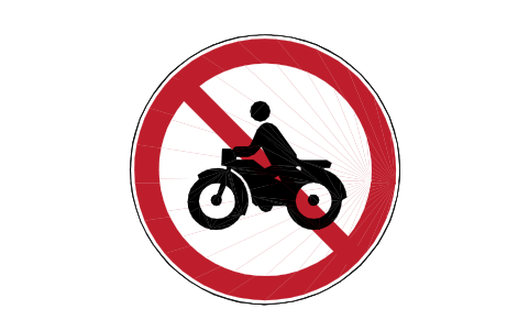 Preview of the P13 No motorcycles symbol, block RCR_P13