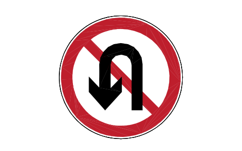 Preview of the P28 No U-turn symbol, block RCR_P28
