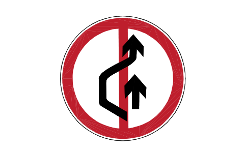 Preview of the P29 No overtaking symbol, block RCR_P29