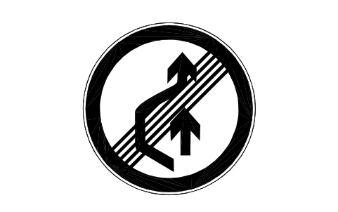 Preview of the P30 End of no overtaking symbol, block RCR_P30