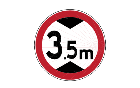 Preview of the P35 Height limit 3.5 m symbol, block RCR_P35