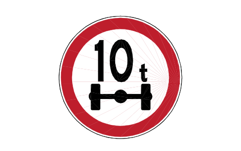Preview of the P37 Axle load limit 10 t symbol, block RCR_P37