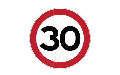 Preview of the P39-30 Speed limit 30 symbol, block RCR_P39_30