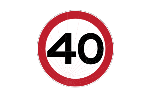 Preview of the P39-40 Speed limit 40 symbol, block RCR_P39_40