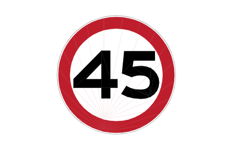 Preview of the P39-45 Speed limit 45 symbol, block RCR_P39_45