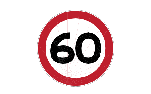 Preview of the P39-60 Speed limit 60 symbol, block RCR_P39_60