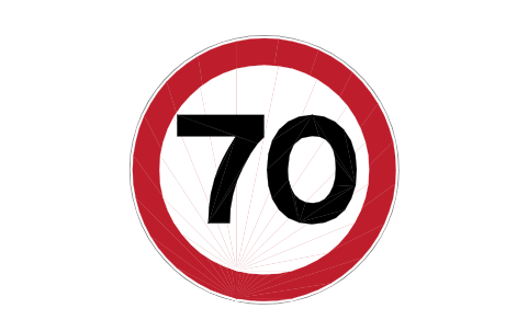 Preview of the P39-70 Speed limit 70 symbol, block RCR_P39_70