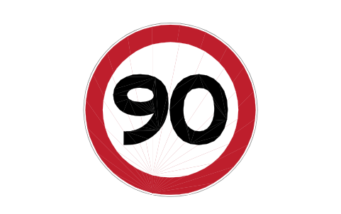 Preview of the P39-90 Speed limit 90 symbol, block RCR_P39_90