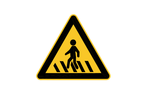 Preview of the W10-1 Pedestrian crossing symbol, block RCR_W10_1